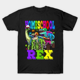 Homeschool saurus Rex Dinosaur Homeschool Back to School T-Shirt